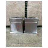 2- Stainless tissue box covers