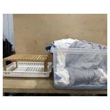 Tote with rack, t shirts and misc. with lid