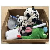 Box of pet toys