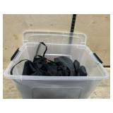 Tote with  7 black aprons
