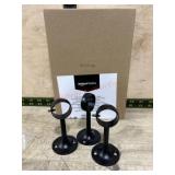Clear tote with ceiling mount curtain rod holders