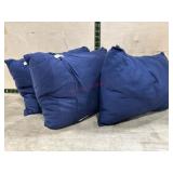3 Navy blue throw pillows