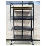 Wire rolling shelf unit