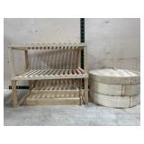 Wood racks and bamboo steamer