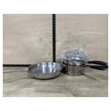 Skillet and 2 Sauce pans with lids