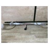 Brass pole hanging light fixture
