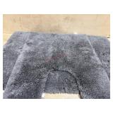 Grey 24x40 bath mat with small around toilet mat