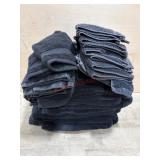 Set of 4 black towels/ 4 hand towels and 8 wash