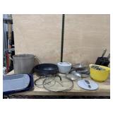 Box lot of baking pans, bowls and misc.