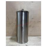 Stainless toilet paper holder with lid