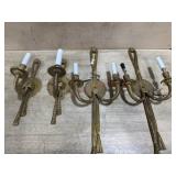 Brass wall mount lights