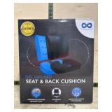 Gel infused seat and back cushion