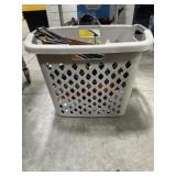 Basket of wood hangers