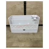 White divided wall shelf organizer