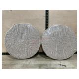 2- Packages of 6 brown round placemats