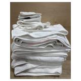 4- White bath sheets/ 2 hand towels and 4 wash