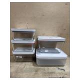 5- Glass food storage containers with lids