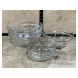 4 Piece glass mixing bowls