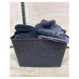 Basket of black wash rags