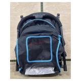 Blue and black pet stroller