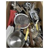 Flat of kitchen utensils