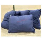 Box of 5 blue throw pillows