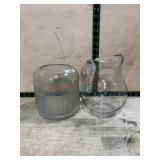Glass pitcher and decorator jar