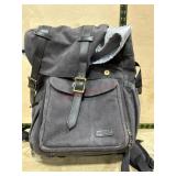 Black denim back pack