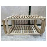 2 Bamboo wood shelf organizers