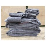 Grey 4 bath towels/ 2 hand towels and 8 wash rags