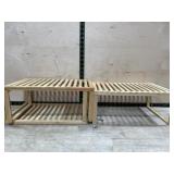 Bamboo wood shelf organizers