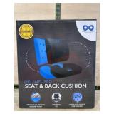 Gel infused bask and seat cushion