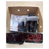 Box lot of 8 alarm clocks