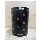 Brown decorator trash can