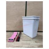 2 White trash cans