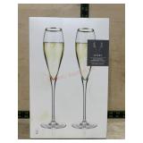 Viski- Gold rimmed Champagne flutes