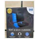Gel infused back and seat cushion