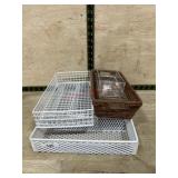 Wire flatware tray and misc. baskets