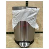 Stainless bathroom step trash can