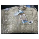 Cream Quilted Puffer Jacket, Size L