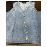 Sleeveless Jean Vest, Women's XXL