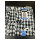 Express Linen Blend Top, Black and White