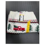 Women's Medium Holiday Sweater with Red Truck Desi