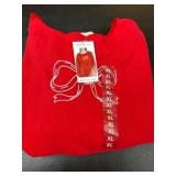 Women's Red Sweater With Bow Design, Size XL