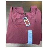 Burgundy Long Sleeve Women's Top, Size L