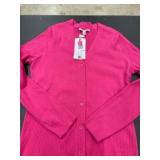 Women's Pink Cardigan Sweater, Size XL