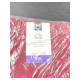 Men's Red Active Shorts, XXL Size