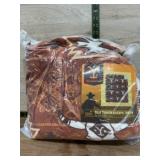 Silk Touch Sherpa Throw Blanket With Western Theme
