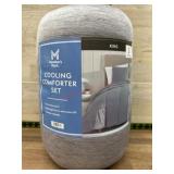 King Cooling Comforter Set in Gray