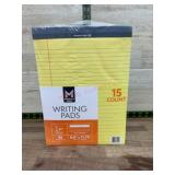 Pack of 15 Yellow Writing Pads